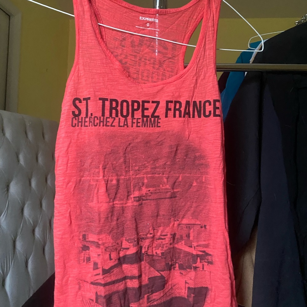 hot pink coral express tank top